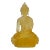 Crystal Glass Pate-De-Verre Yellow Gautama Amitabha Shakyamuni Statue For Sale