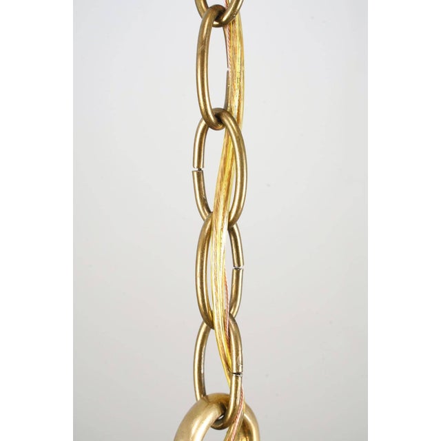 Brass Mid 20th Century Restored French Neoclassical Brass Lantern Pendant Light For Sale - Image 8 of 8