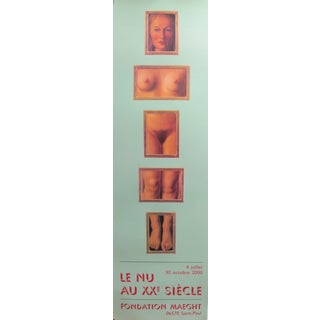 2000 Original French Exhibition Poster, "Le Nu Au XXe Siecle", René Magritte, Fondation Maeght For Sale