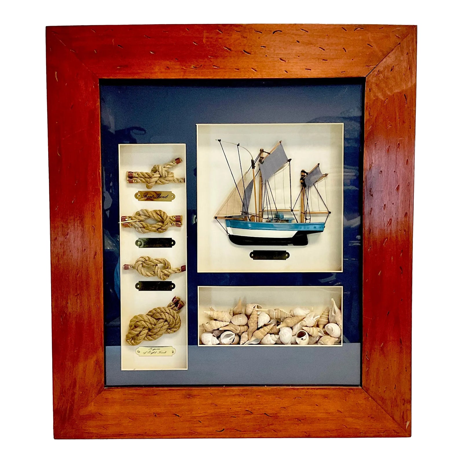 アンティーク　シャドーボックス オブジェ　NAUTICAL GIFTS SHOP 1980s-coastal-nautical-arts-