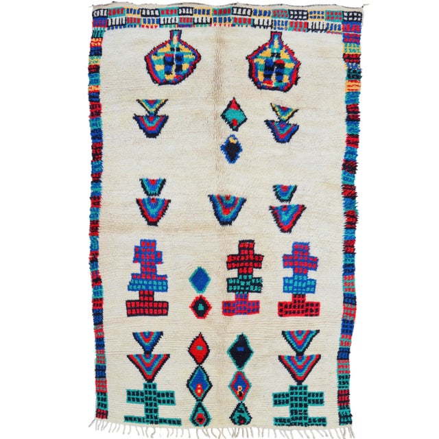 Mid 20th Century Vintage Moroccan Rug - 7'5'' X 4'7'' For Sale - Image 13 of 13