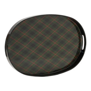 Holiday Plaid Tray 17.5"L For Sale