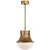 Precision Small Pendant in Antique-Burnished Brass with White Glass Designer: Kelly Wearstler Fixture Height: 12" Min....