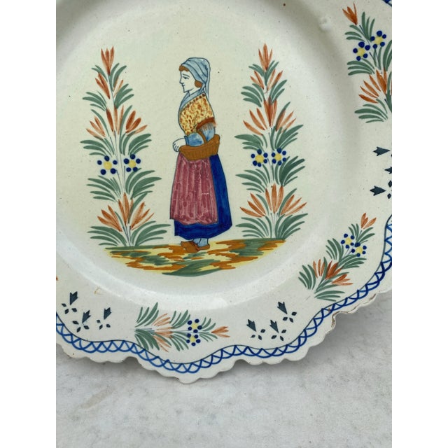 French Rustic Faience Plate Circa 1900 For Sale - Image 4 of 5