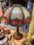Late 19th Century Antique Bent Caramel, Red /Orange Slag Glass Table Lamp For Sale - Image 5 of 12