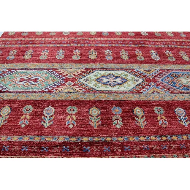 1990s Handwoven Turkeman Style Area Rug 5'10"×8'1" For Sale - Image 5 of 13