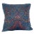 Vintage Blue Paisley Silk Twill Scarf Throw Pillow Cover For Sale