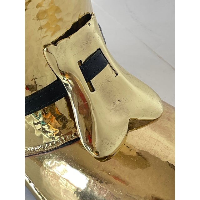 Brass English Coachman Boot Shaped Umbrella Stand, 1950s For Sale - Image 8 of 17