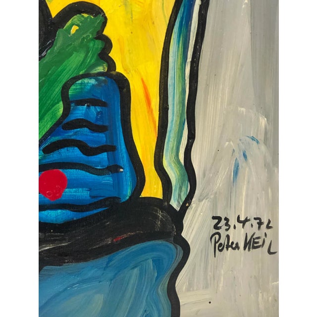 Double framed, vintage frame, original painting by Peter Keil. “Out of Sorts” Acrylic on Canvas Full of color and visual...