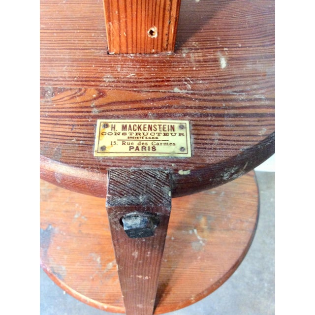 Late 1800s French Pine Camera Stand, H. Mackenstein, Paris For Sale - Image 10 of 13