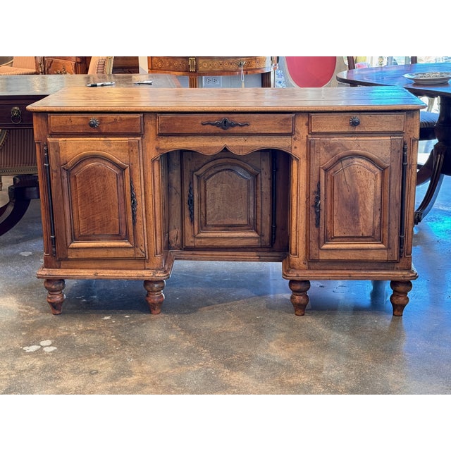 18th Century 18th Century French Walnut Kneehole Desk For Sale - Image 5 of 14