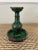 Rustic Antique Emerald Green Glaze Ceramic Qing Dynasty Candlestick For Sale - Image 3 of 12