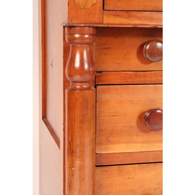 Early 19th Century American Empire Cherry Wood Chest of Drawers For Sale - Image 11 of 13
