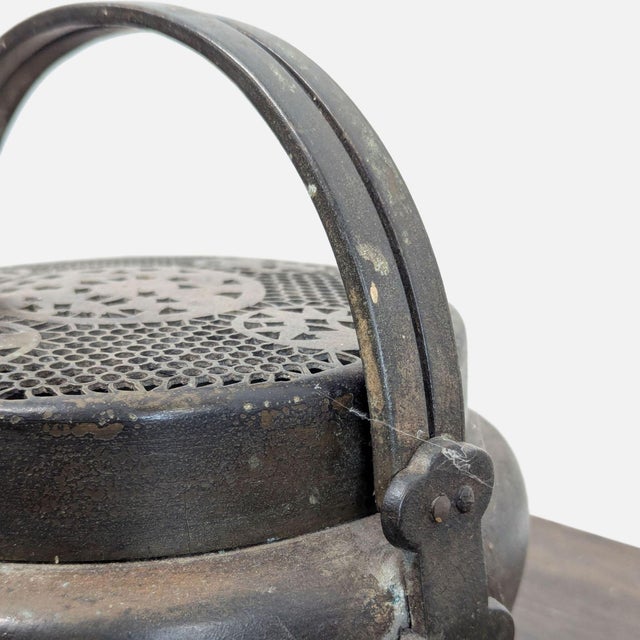 Metal Antique Chinese Brass Hand Warmer For Sale - Image 7 of 9
