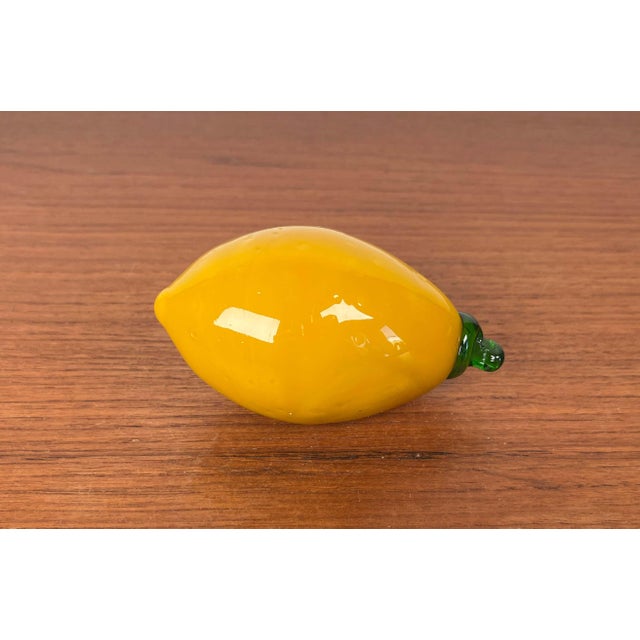 Vintage Italian Murano Art Glass Lemon, 1970s For Sale - Image 10 of 14