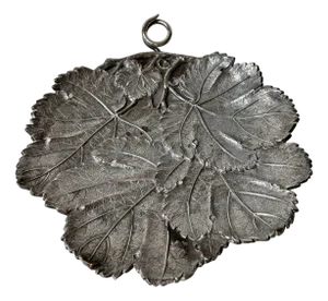Naturalistic Modern Silver Plated Leaf Dish from Berg Denmark, 1950s