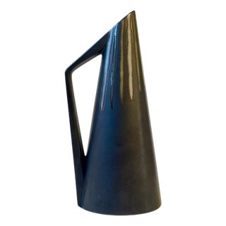 Modern Black Ceramic Pitcher by Svend Aage Holm-Sørensen for Søholm, 1960s For Sale