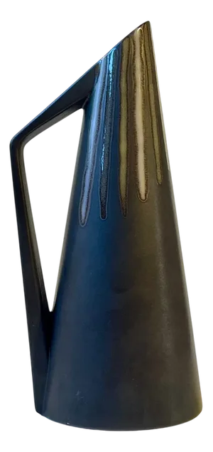 Modern Black Ceramic Pitcher by Svend Aage Holm-Sørensen for Søholm, 1960s
