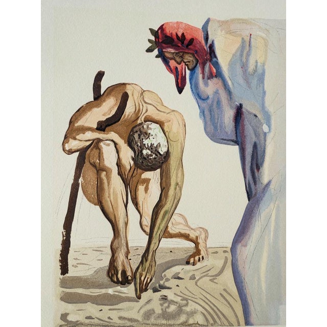 Salvador Dalí (1904-1989) Purgatory 7: The Princes of the Flowery Valley Color wood engraving Unsigned On BFK Rives wove...