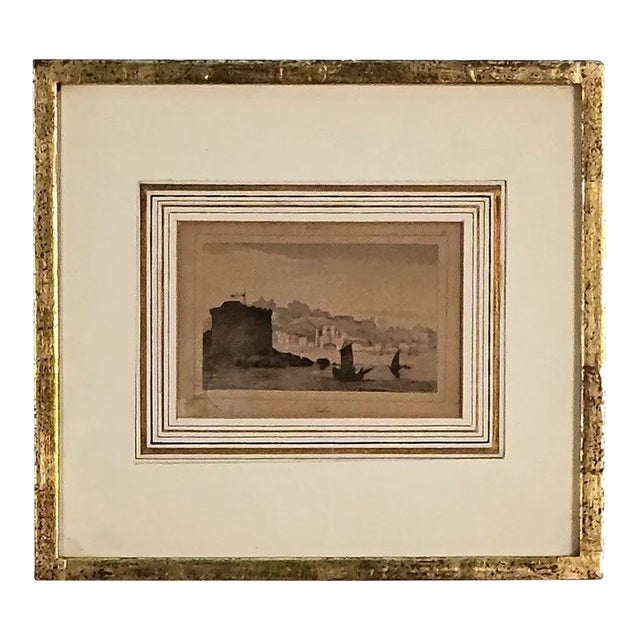 18th Century German Print Showing Colonial Scene, "Bahia" For Sale