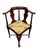 Late 20th Century Vintage Queen Anne Style Corner Chair With Nautical Map & Sailing Ship Upholstery For Sale - Image 5 of 12
