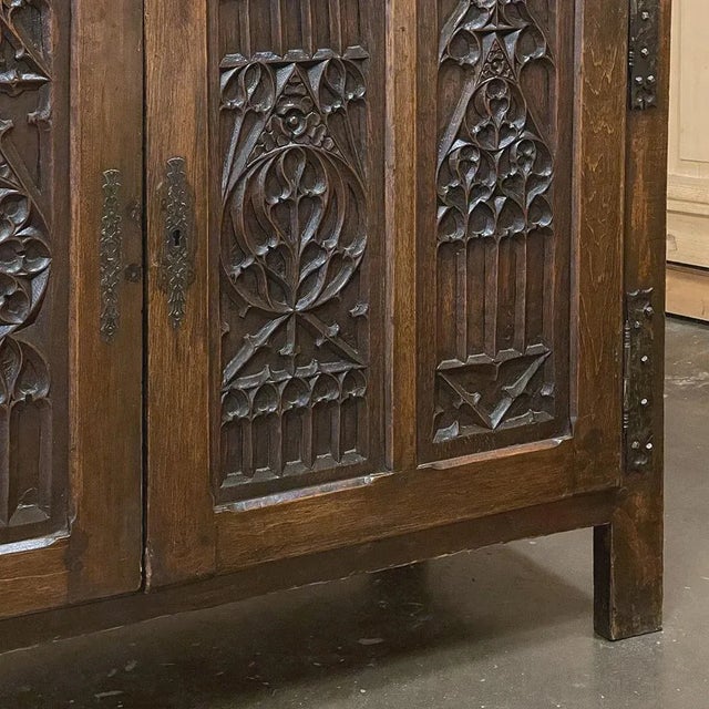 19th Century French Gothic Credenza For Sale - Image 12 of 18