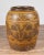 Chinese Large Chinese Antique Jar with Mustard Glaze, Bird and Floral Motifs, circa 1900 For Sale - Image 3 of 13