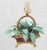 Maison Jansen Vintage Tole Metal Palm Leaf Faux Bamboo Cache Pot Regency Wicker Shade Table Lamp For Sale - Image 4 of 9