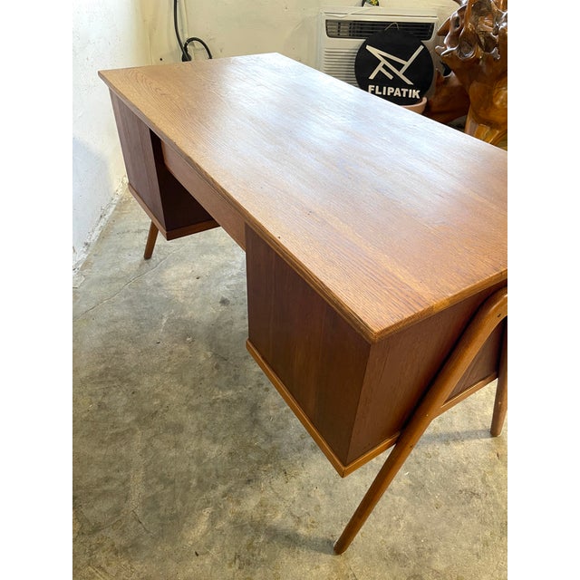 Brown Danish Mid Century Modern Desk For Sale - Image 8 of 12