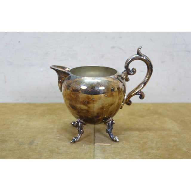 Mid 20th Century Vintage Birmingham Silver Co Plated Tea Set Tilting Kettle Sugar Creamer - 5 Pieces For Sale - Image 5 of 18