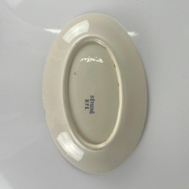 Ceramic Sévigné Serving Dish in Earthenware from Boch Frères Keramis, Belgium, Early 20th Century For Sale - Image 7 of 8