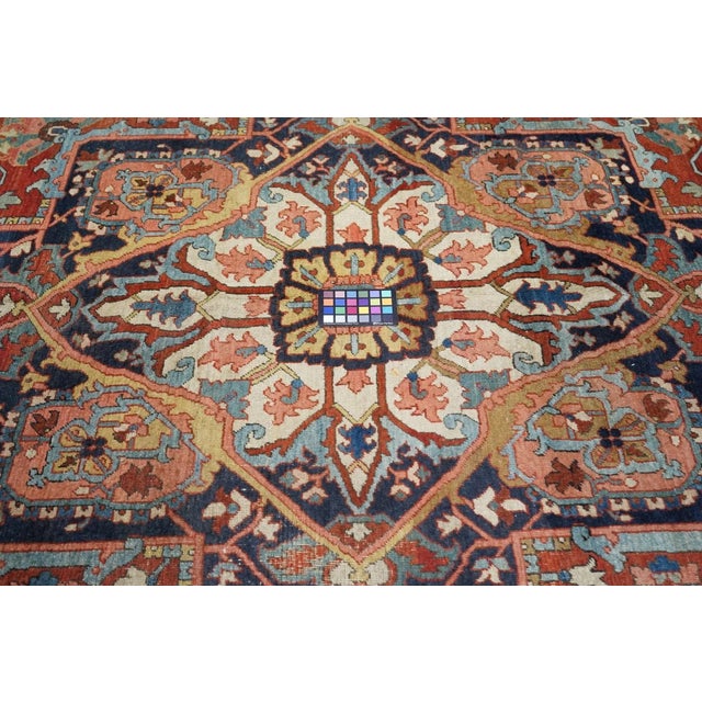 Late 18th Century Antique Serapi Rug 9'9'' x 13'6'' For Sale - Image 11 of 11