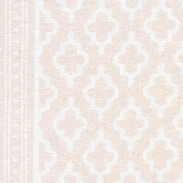 Sample- Schumacher X Veere Grenney Jake Fabric in Quiet Pink For Sale