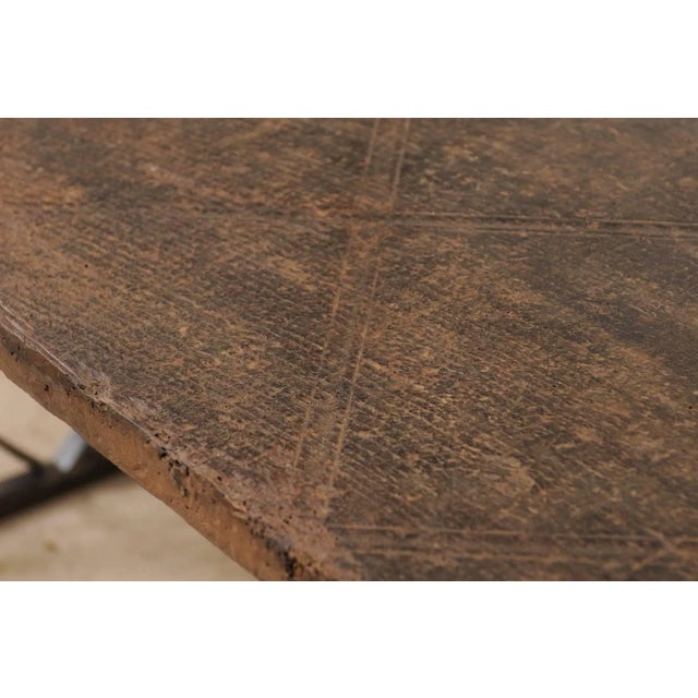 18th Century Spanish Door Made Custom Writing Desk For Sale - Image 9 of 11