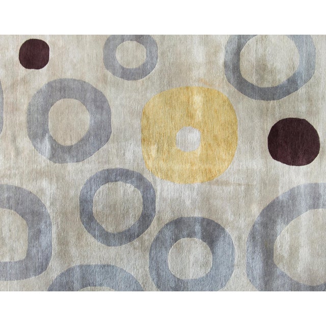 Silver Vintage Tibetan Rug For Sale - Image 8 of 15