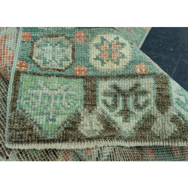 Green Turkish Oushak Rug 2'10" x 20' #20092 For Sale - Image 8 of 8