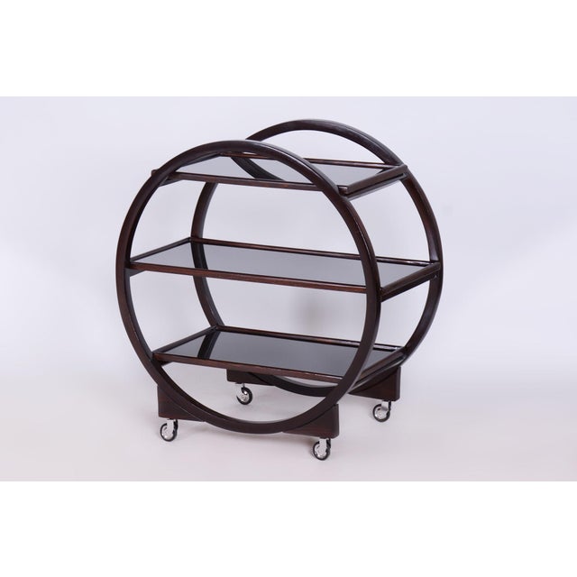 Art Deco Trolley in Oak from Thonet, Oak, 1930s For Sale - Image 9 of 10