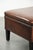 Large Dark Brown Square Ottoman Made of Sheepskin with Black Piping For Sale - Image 11 of 12