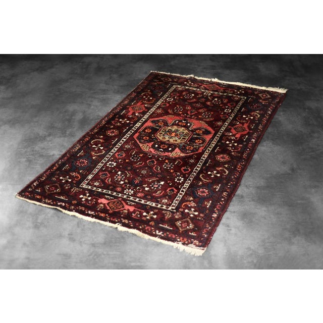 Vintage Hand-Woven Hamadan Rug, 1960s For Sale - Image 15 of 16