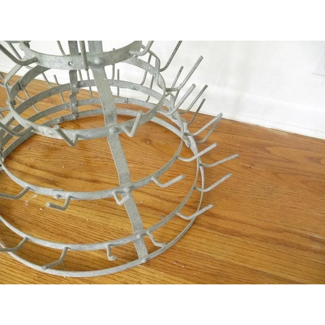 Metal 1950s Wine Cellar Bottle Drying Rack For Sale - Image 7 of 7