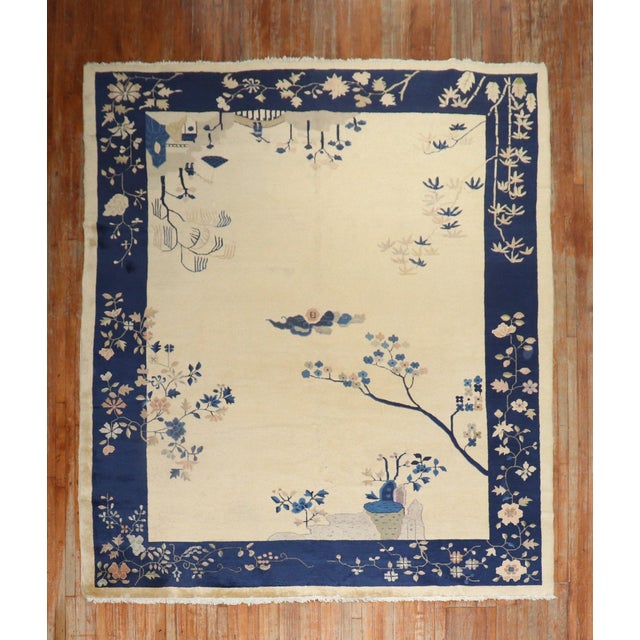 Pictorial Antique Chinese Rug - 8'8" x 11'5" For Sale - Image 16 of 18