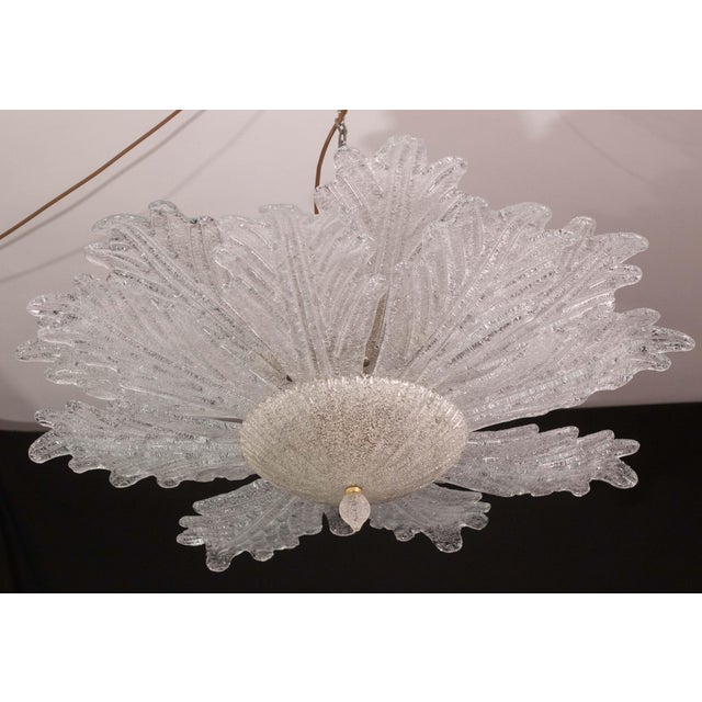 Set of 2 Ravello, Large Size Vintage Murano Glass Trasparent Glass Ceiling Light For Sale - Image 9 of 12