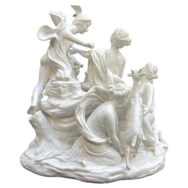 Biscuit Porcelain Centerpiece, Early 1900s For Sale - Image 3 of 10
