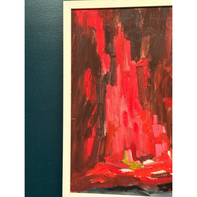 Rune Pettersson, Abstract Composition in Red, 1950s, Oil on Panel, Framed For Sale - Image 13 of 18