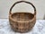 Wood Earthy Rustic Vintage Basket With Stick Handle For Sale - Image 7 of 7