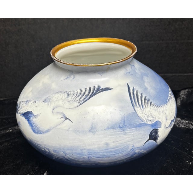 A beautiful and authentic Antique D&C (Delinieres & Co.) Limoges France hand-painted porcelain vase dating to the late...