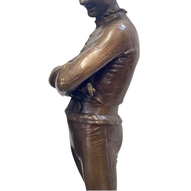 Antique Bronze Statue of Arlequin by Charles-René De Paul De Saint-Marceaux For Sale - Image 4 of 8