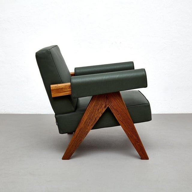 053 Capitol Complex Leather Armchair by Pierre Jeanneret for Cassina For Sale - Image 9 of 16