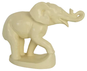 Art Deco Czechoslovakian Ceramic Elephant Figurine, 1930s