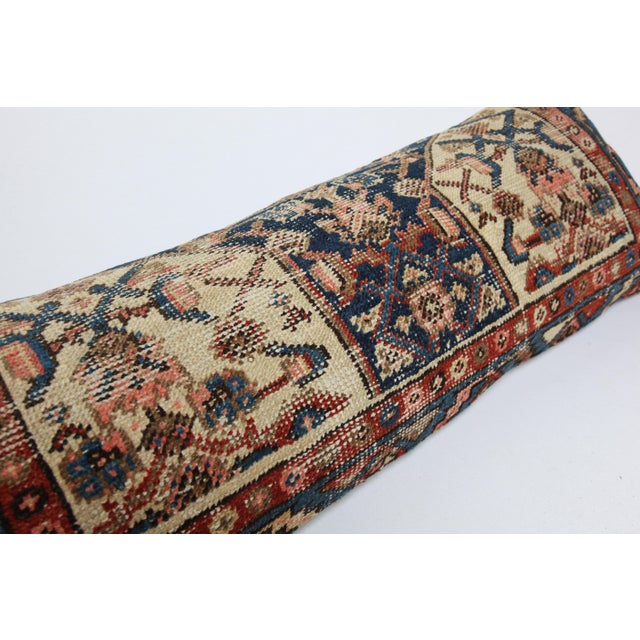 Cream Antique Handmade Tribal Rug Pillow Cushion Cover -14'' X 41'' For Sale - Image 8 of 11